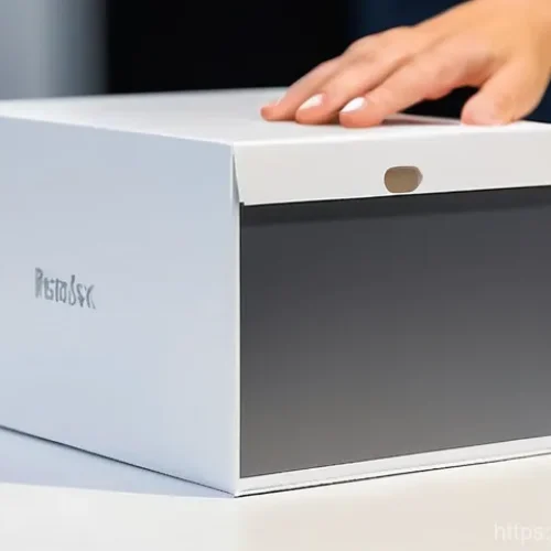 물성매력 디자인의 크리에이티브 프로세스 - Apple's Premium Unboxing Experience:**
A close-up shot of elegant, slender hands gently opening a mi...